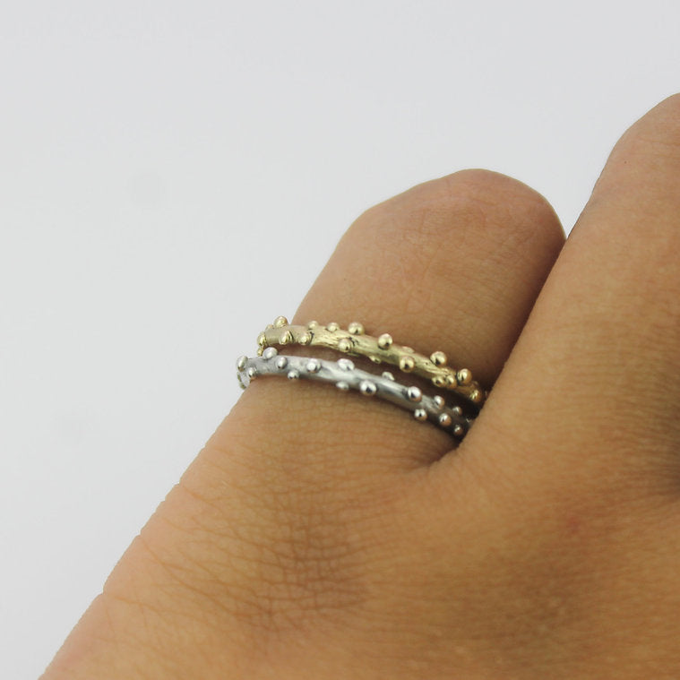 Dainty Bobble Stacking Rings