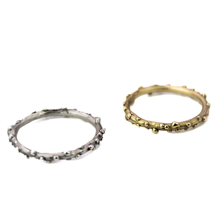 Dainty Bobble Stacking Rings