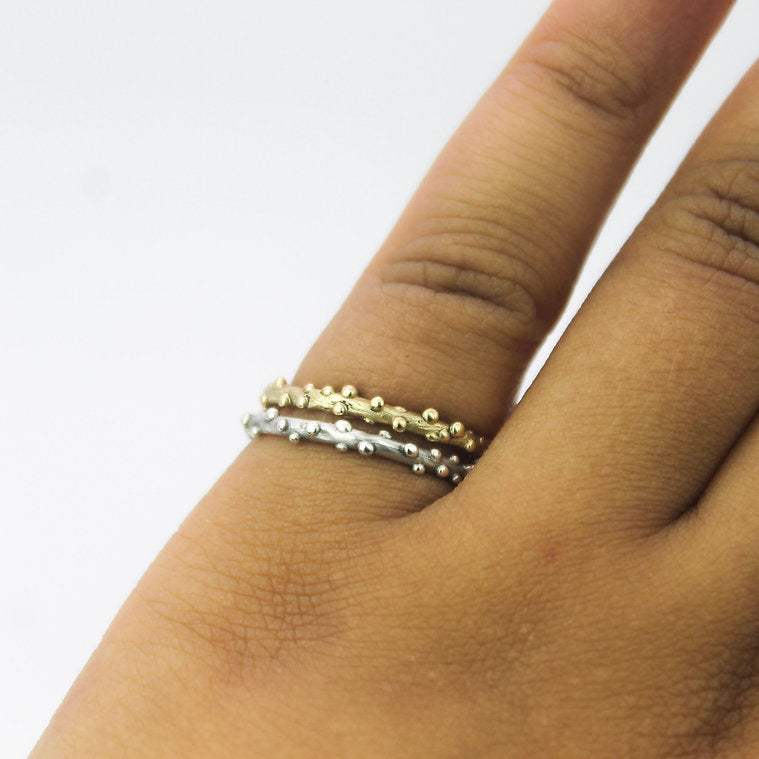 Dainty Bobble Stacking Rings