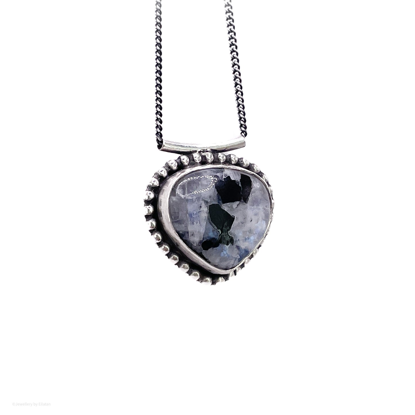 Rainbow Moonstone Beaded Pendant