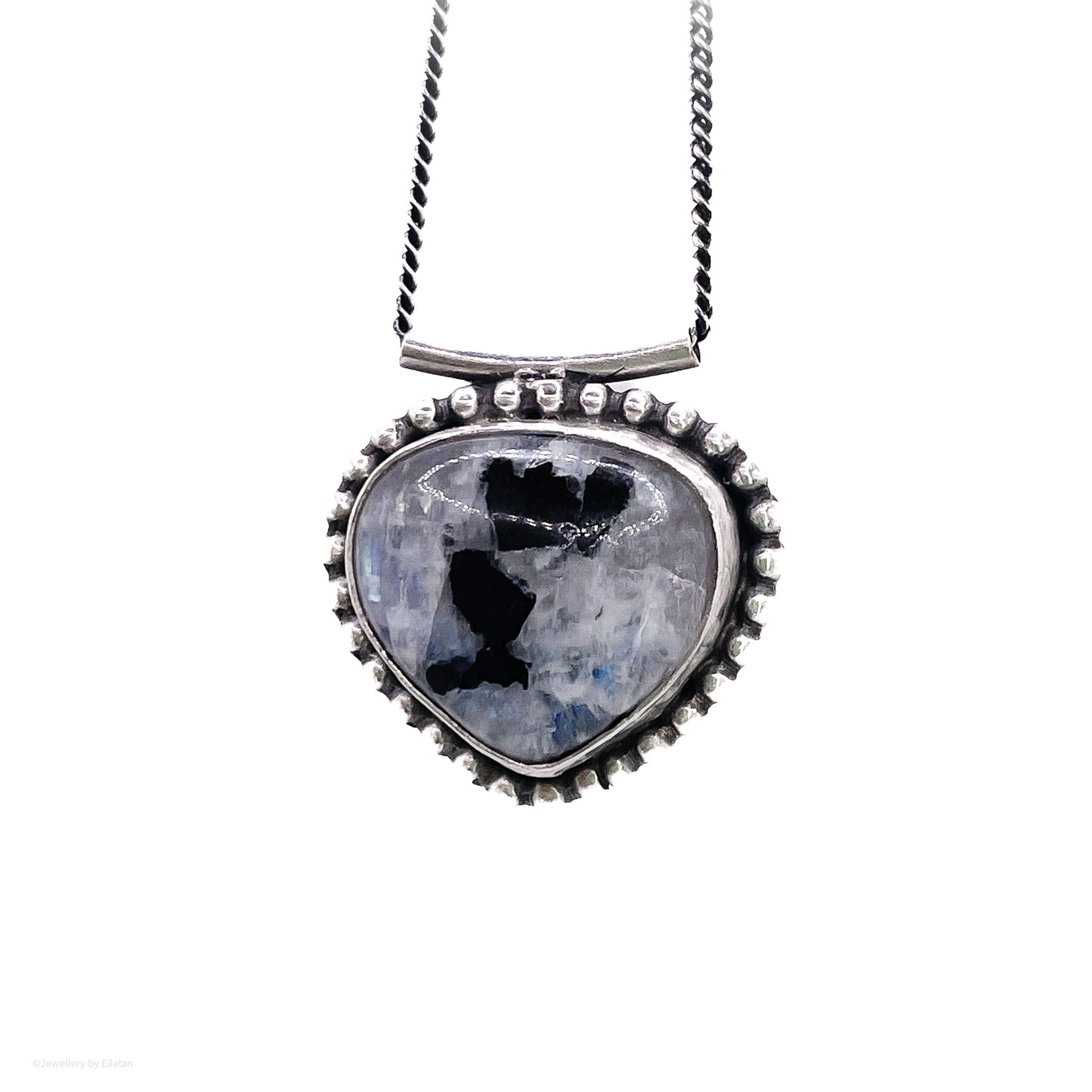 Rainbow Moonstone Beaded Pendant