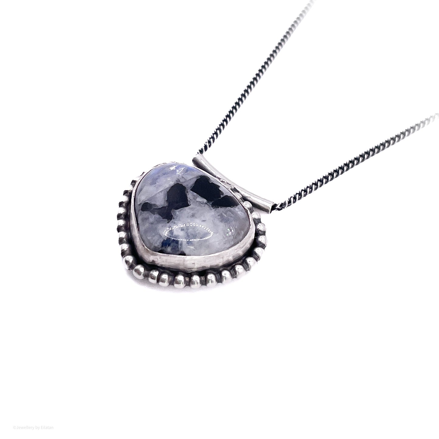 Rainbow Moonstone Beaded Pendant