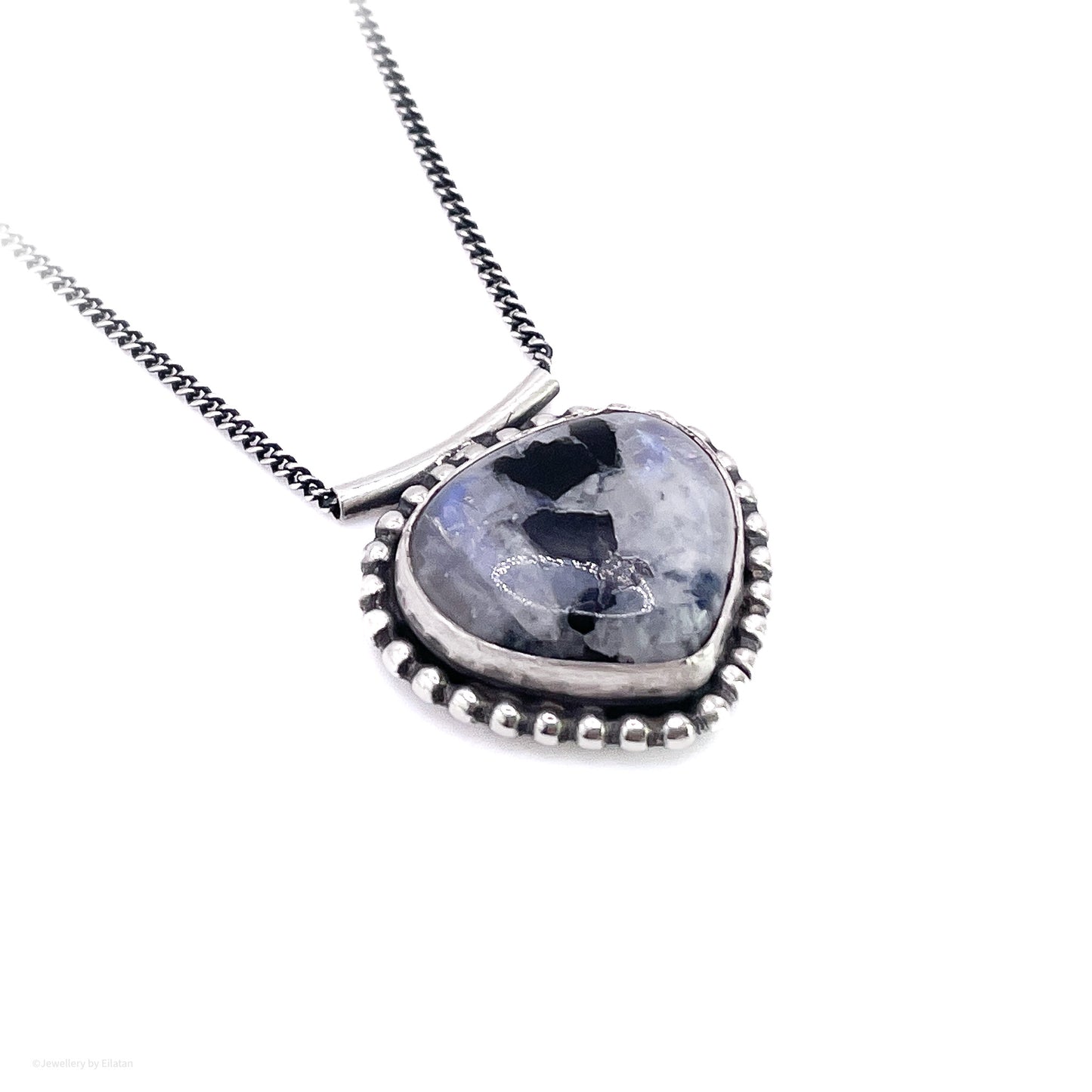 Rainbow Moonstone Beaded Pendant