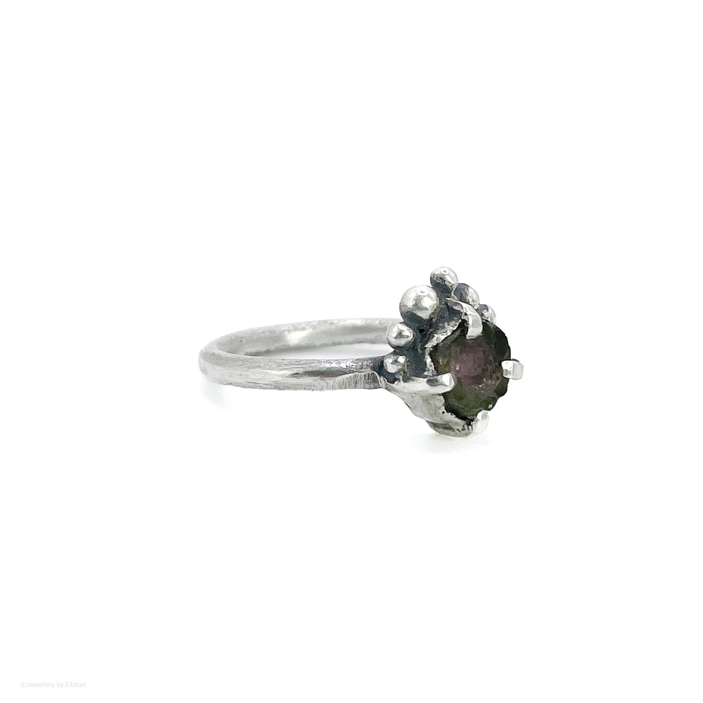 Organic Watermelon Tourmaline Ring