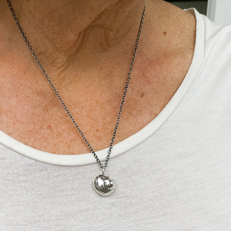 Zero-Waste Silver Casted Shell Necklace