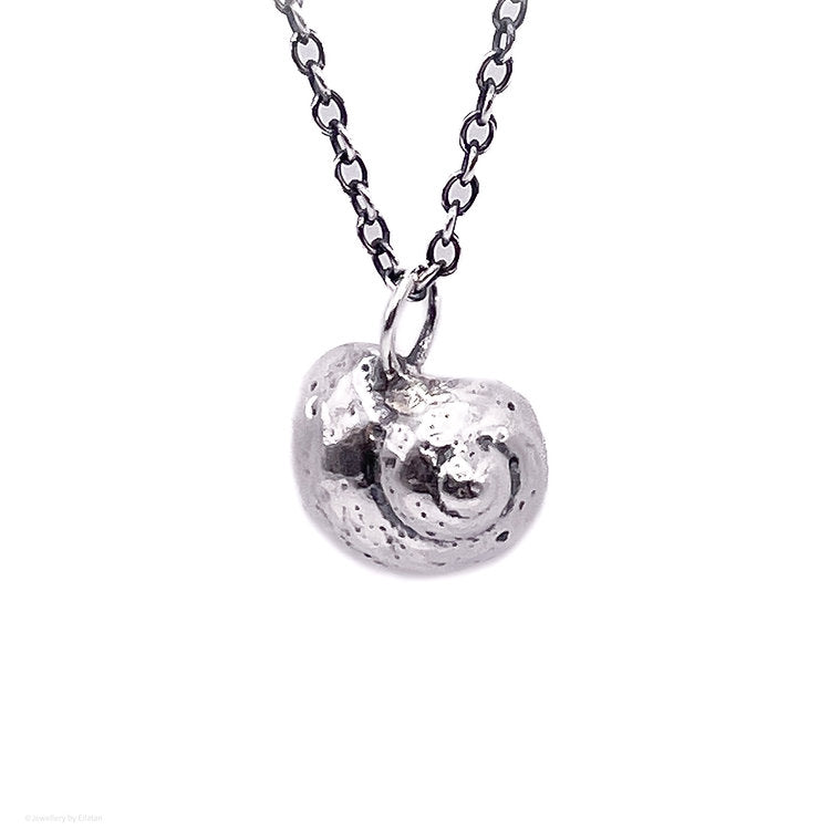 Zero-Waste Silver Casted Shell Necklace