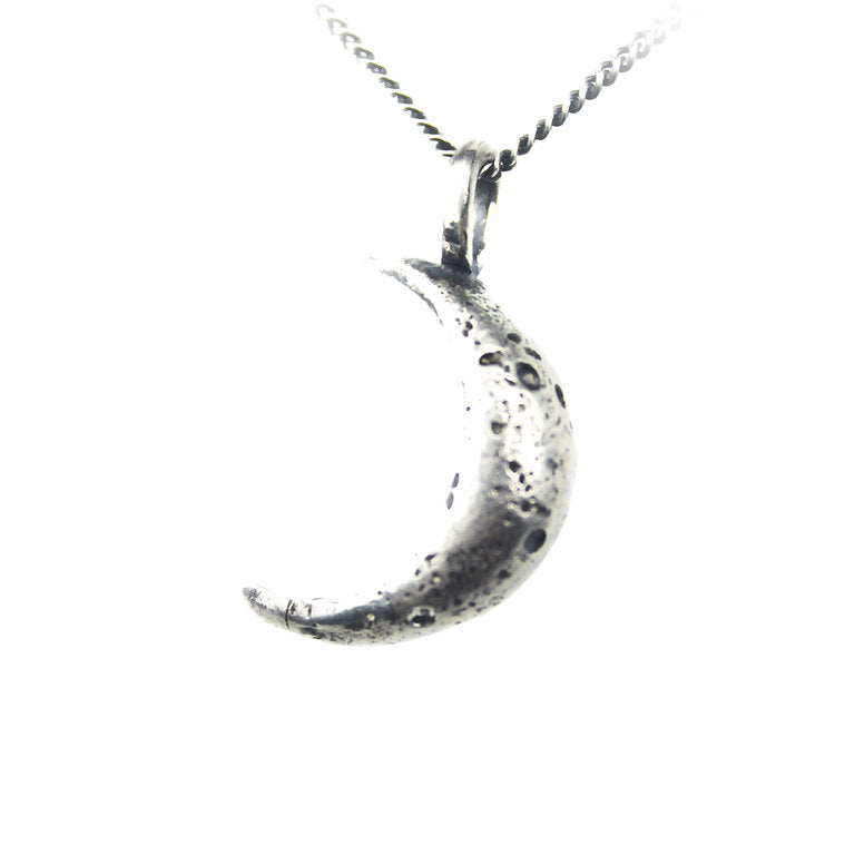 Zero-Waste Crescent Moon Necklace