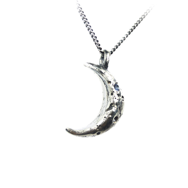Zero-Waste Crescent Moon Necklace