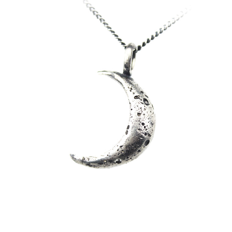 Zero-Waste Crescent Moon Necklace