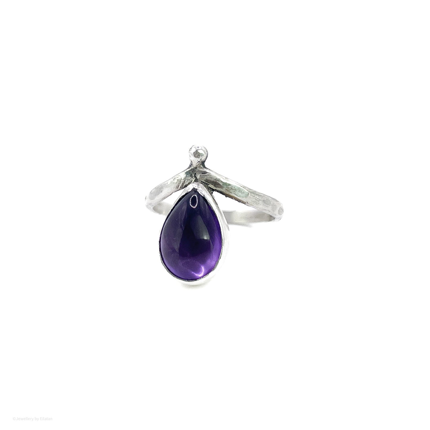 Amethyst Teardrop Ring