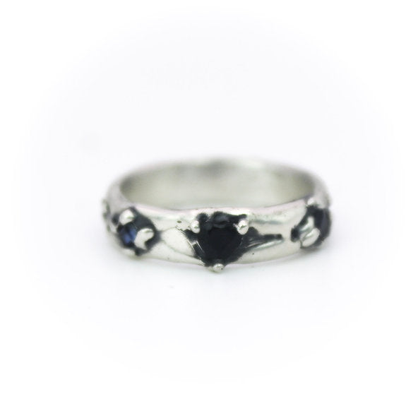 Black Sapphire Organic Cast Ring