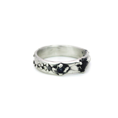 Black Sapphire Organic Cast Ring