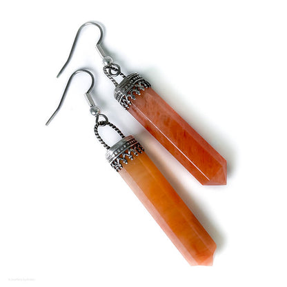 Carnelian Point Earrings