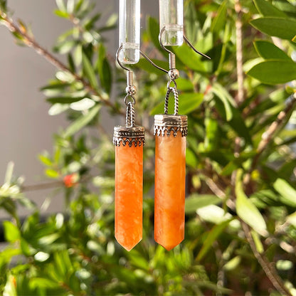 Carnelian Point Earrings