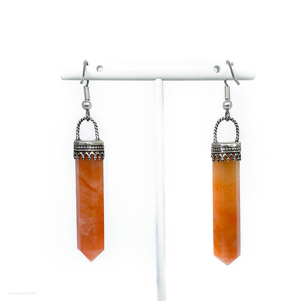 Carnelian Point Earrings