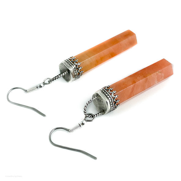 Carnelian Point Earrings