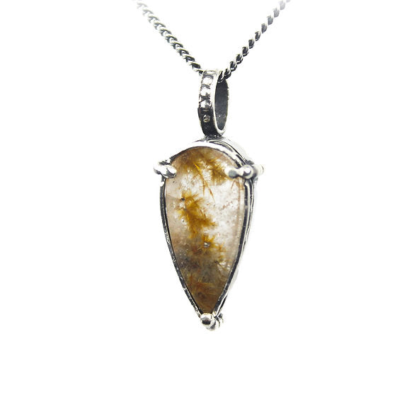 Golden Rutilated Quartz Necklace