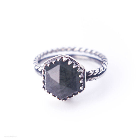 Green Rutilated Quartz Ring