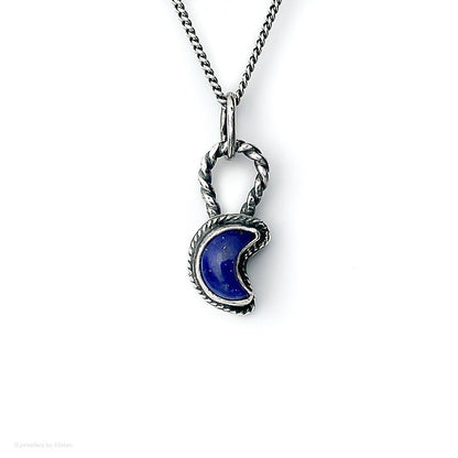 Lapis Lazuli Crescent Moon Necklace