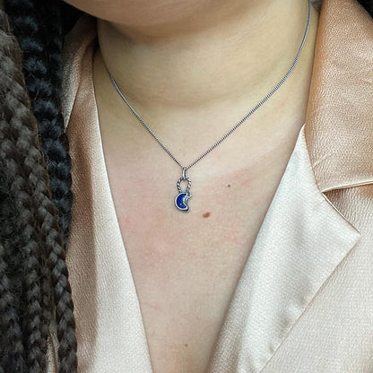 Lapis Lazuli Crescent Moon Necklace