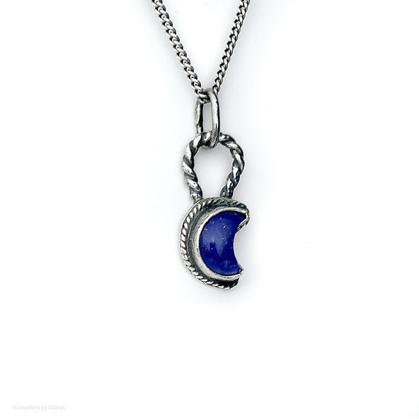 Lapis Lazuli Crescent Moon Necklace