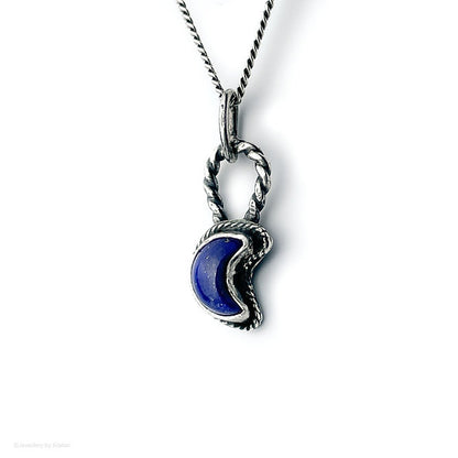 Lapis Lazuli Crescent Moon Necklace