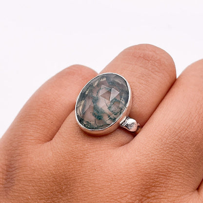 Moss Agate Doublet Ring