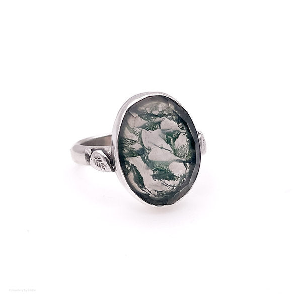 Moss Agate Doublet Ring