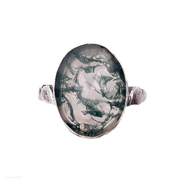 Moss Agate Doublet Ring