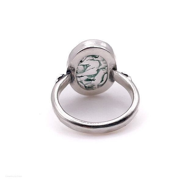 Moss Agate Doublet Ring