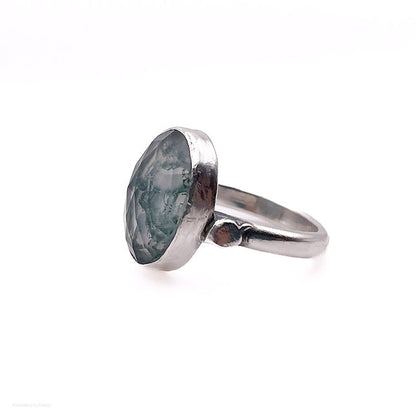 Moss Agate Doublet Ring