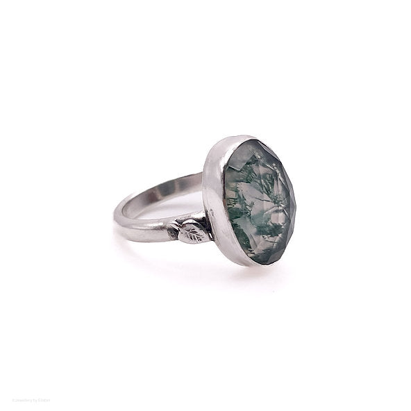 Moss Agate Doublet Ring