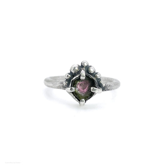 Organic Watermelon Tourmaline Ring