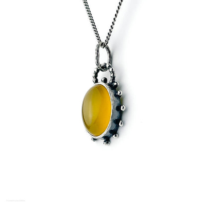 Yellow Chalcedony "Sun" Necklace