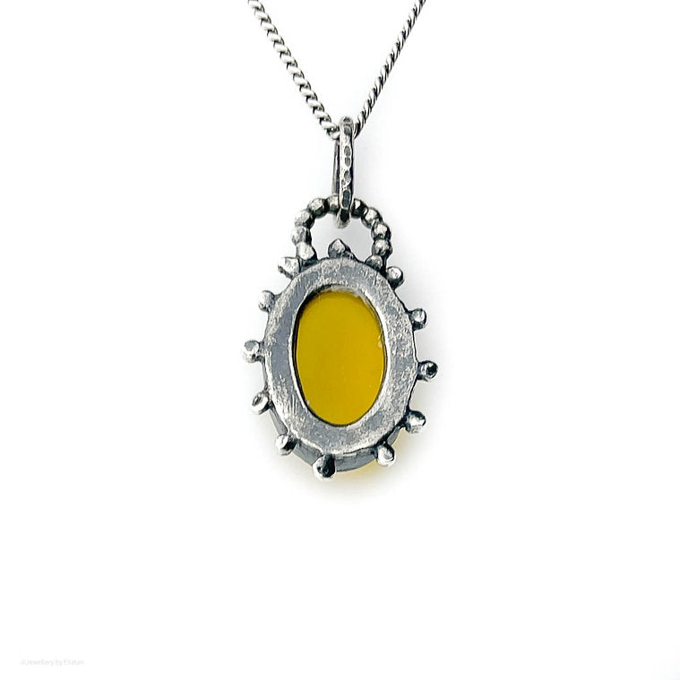 Yellow Chalcedony "Sun" Necklace