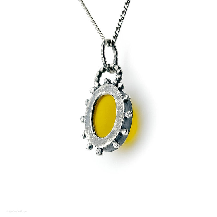 Yellow Chalcedony "Sun" Necklace