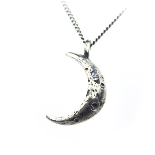 Zero-Waste Crescent Moon Necklace